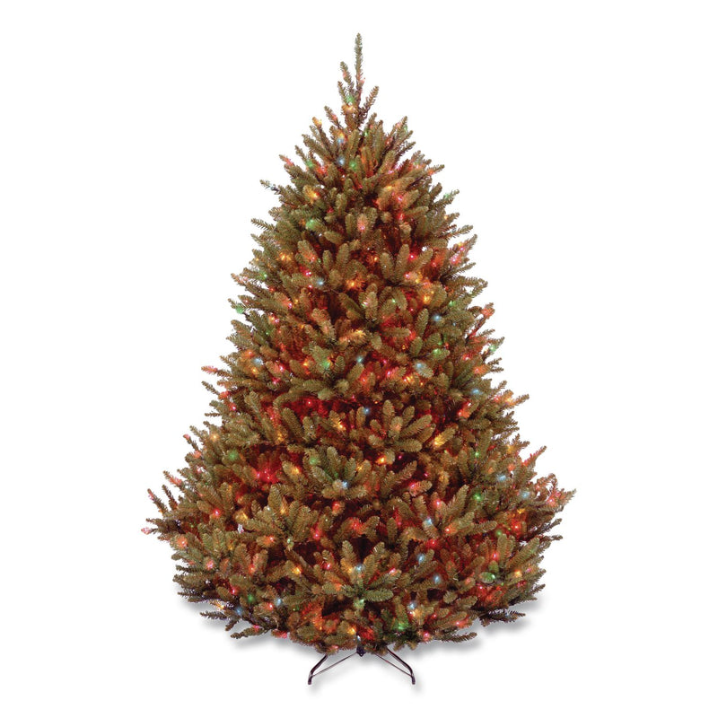 National Tree Company® Pre-Lit Natural Fraser Fir Tree, 60" x 60" x 90", Green Tree, Green Tree Stand (NTTNAFFMH175RLO) Each