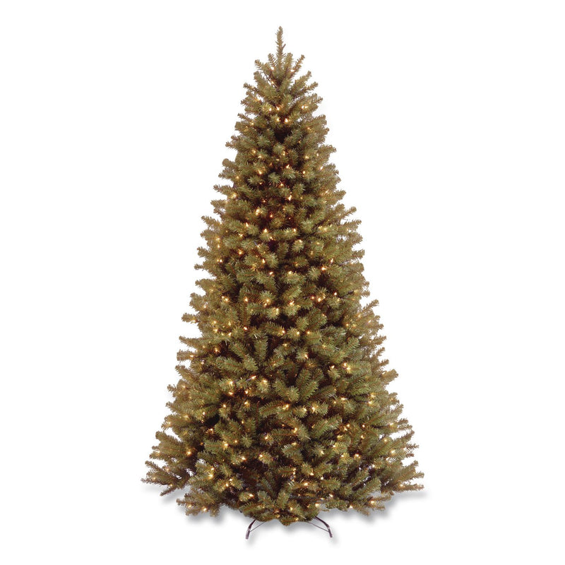 National Tree Company® Pre-Lit North Valley Spruce Tree, 39" x 39" x 72", Green Tree, Green Tree Stand (NTTNRV730060) Each