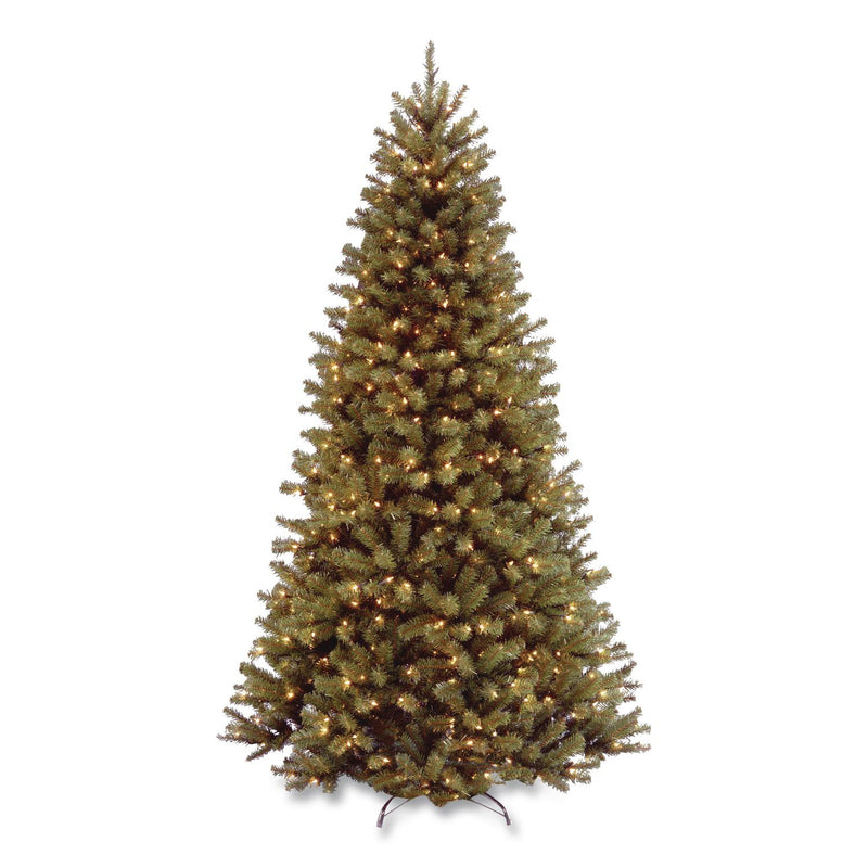National Tree Company® Pre-Lit North Valley Spruce Tree, Clear Lights, 42" x 42" x 78", Green Tree, Green Tree Stand (NTTNRV730065) Each