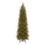 National Tree Company® Pre-Lit Grande Fir Pencil Slim Tree, 30" x 30" x 78", Green Tree, Green Tree Stand (NTTPEGF433465) Each