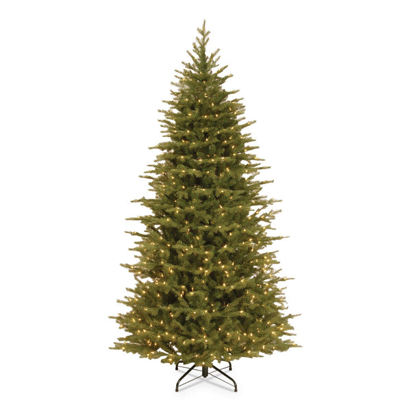 National Tree Company® Pre-Lit Nordic Spruce Slim Tree, 44" x 44" x 78", Green Tree, Green Tree Stand (NTTPENS132165) Each