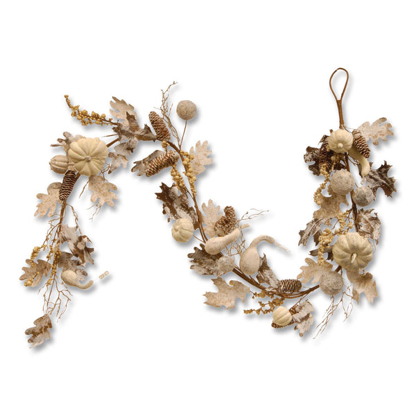 National Tree Company® Fall Garland, 72" Long, White (NTTRAHVG060669A) Each