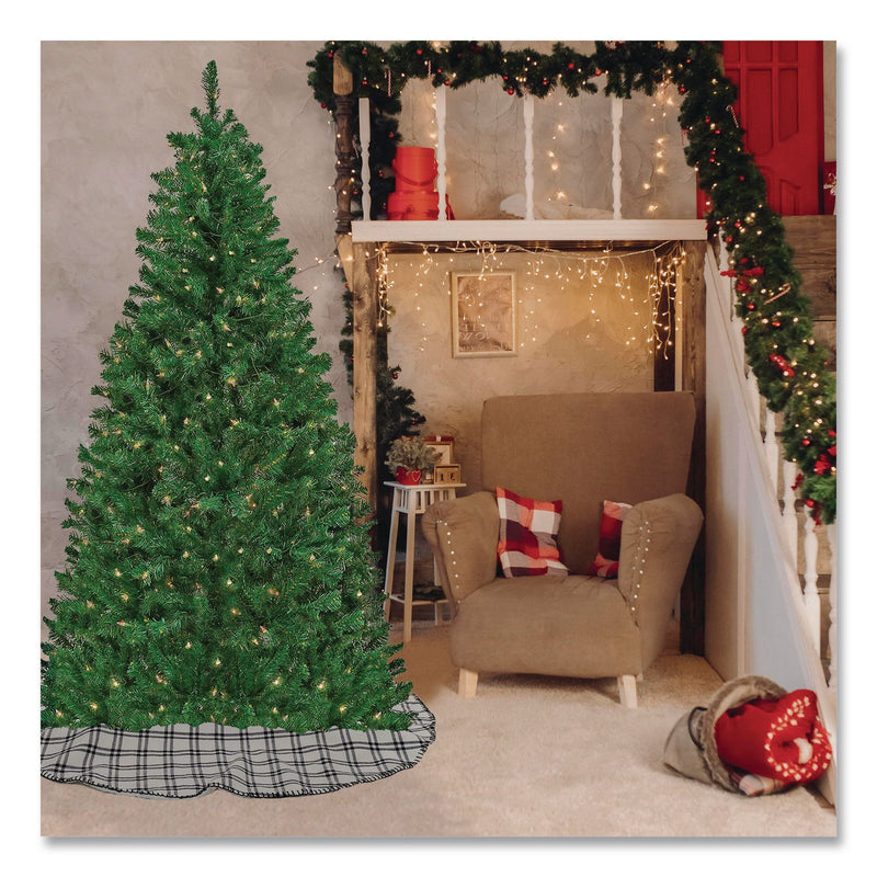 National Tree Company® Pre-Lit Acacia Tree, 37" x 37" x 70.8", Green Tree, Green Tree Stand (NTTAC10030860) Each