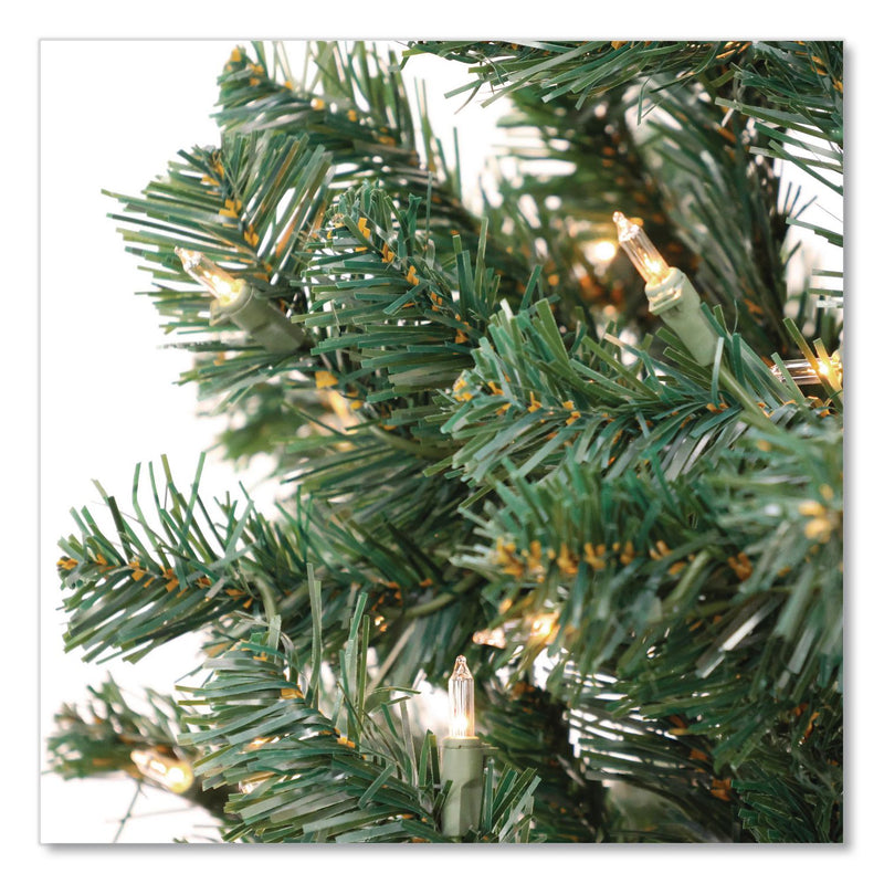 National Tree Company® Pre-Lit Acacia Tree, 37" x 37" x 70.8", Green Tree, Green Tree Stand (NTTAC10030860) Each