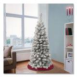 National Tree Company® Acacia Pencil Slim Flocked Tree, 21" x 21" x 53.1", Green Tree, Green Tree Stand (NTTAC10050445F) Each