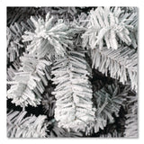 National Tree Company® Acacia Pencil Slim Flocked Tree, 26" x 26" x 88.5", Green Tree, Green Tree Stand (NTTAC10050475F) Each