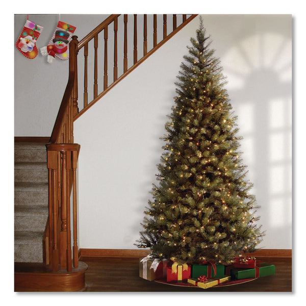 National Tree Company® Pre-Lit Aspen Spruce Slim Tree, 38" x 38" x 72", Green Tree, Green Tree Stand (NTTAP730060) Each