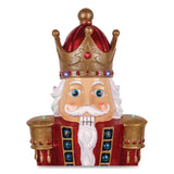 National Tree Company® Nutcracker Christmas Decor, AC Powered, Blue/Green/Red/Yellow LED Lights, 10" x 11.37" x 36.5", Red (NTTBG18492AR1) Each