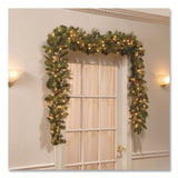 National Tree Company® Pre-Lit Carolina Pine Garland, AC Powered, Clear Incandescent Lights, 108" Long, Green (NTTCAP33069A1) Each