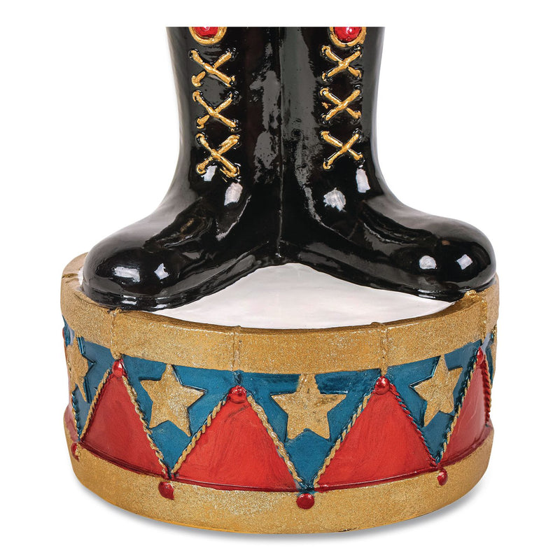 National Tree Company® Nutcracker Christmas Decor, AC Powered, Blue/Green/Red/Yellow LED Lights, 10" x 11.37" x 36.5", Red (NTTBG18492AR1) Each