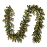National Tree Company® Pre-Lit Carolina Pine Garland, AC Powered, Clear Incandescent Lights, 108" Long, Green (NTTCAP33069A1) Each
