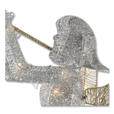 National Tree Company® Silver Angel Decor, AC Powered, Cool White LED Lights, 24" x 30 "x 48", Silver (NTTDF070005U) Each