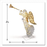National Tree Company® Silver Angel Decor, AC Powered, Cool White LED Lights, 24" x 30 "x 48", Silver (NTTDF070005U) Each
