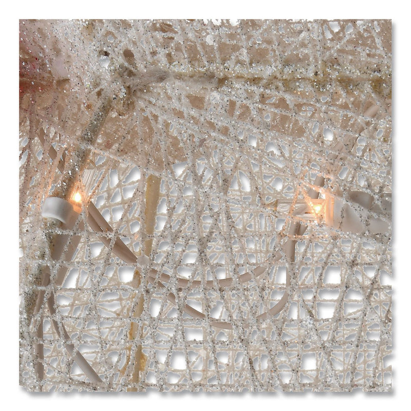 National Tree Company® Snowman Decoration, AC Powered, Cool White LED Lights, 13.5" x 27.5" x 48", White (NTTDF070114C) Each