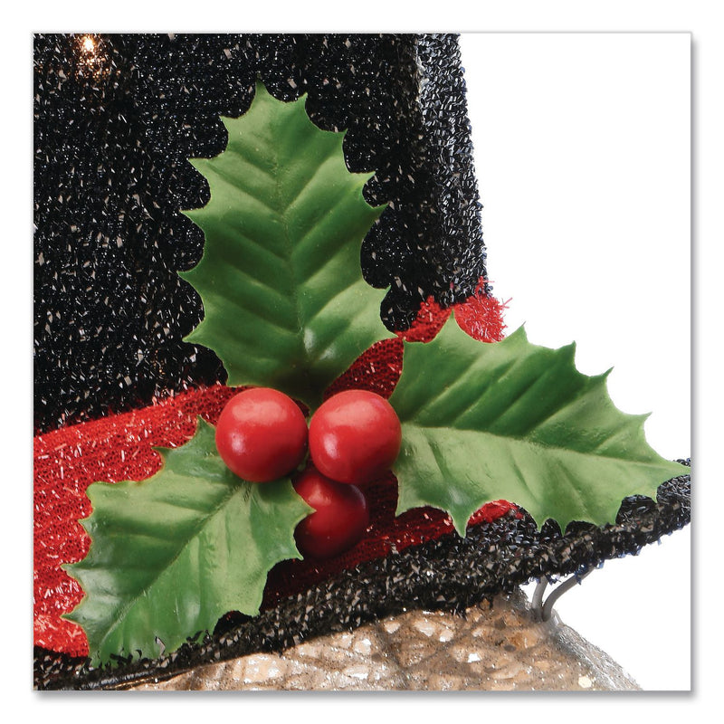 National Tree Company® Snowman Decoration, AC Powered, Cool White LED Lights, 13.5" x 27.5" x 48", White (NTTDF070114C) Each