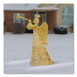 National Tree Company® Champagne Angel Decoration, AC Powered, Warm White LED Lights, 18" x 33" x 60", Champagne (NTTDF210004C) Each