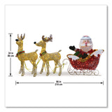 National Tree Company® Santa and Reindeer, AC Powered, Warm White LED Lights, 11.25" x 30.75" x 33.5", Champagne (NTTDF245001C) Each