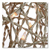 National Tree Company® Champagne Glitter Deer Family, AC Powered, Warm White LED Lights, 27" x 8.5" x 60", Champagne (NTTDF370001U) Each