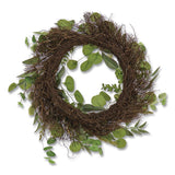 National Tree Company® Eucalyptus and Baby's Breath Spring Wreath, 22" Diameter x 5" h, Green (NTTDL8765F22213) Each