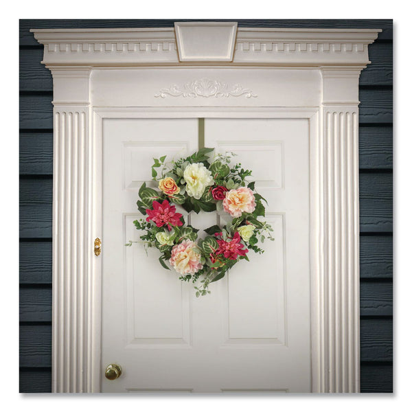 National Tree Company® Mixed Garden Flowers Spring Wreath, 22" Diameter x 5"h, Pink (NTTDL8765F22217) Each
