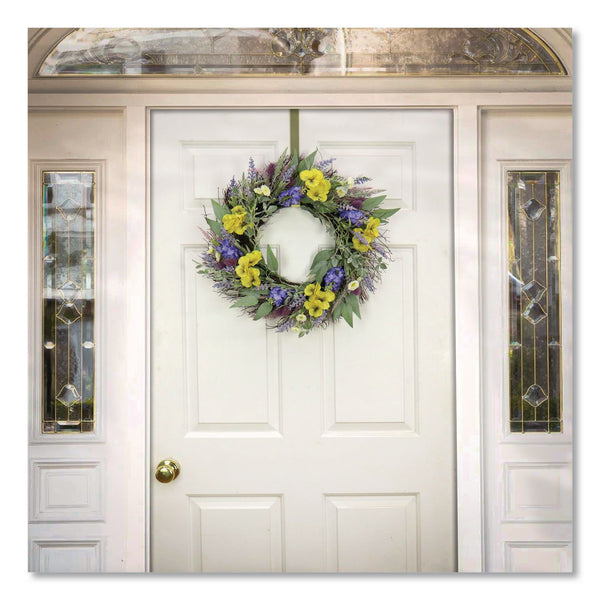 National Tree Company® Pansy and Lavender Wreath, 22" Diameter x 4.5" h, Yellow (NTTDL8765F22224) Each