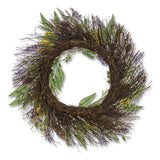 National Tree Company® Pansy and Lavender Wreath, 22" Diameter x 4.5" h, Yellow (NTTDL8765F22224) Each