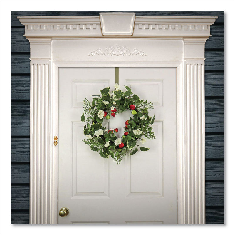 National Tree Company® Petunia and Strawberry Wreath, 22" Diameter x 5"h, White (NTTDS69S21G9324) Each