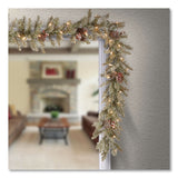 National Tree Company® Pre-Lit Dunhill Fir Garland, AC Powered, Clear Incandescent Lights, 108" Long, Green (NTTDUF3009A1) Each