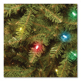 National Tree Company® Pre-Lit Dunhill Fir Tree, 59" x 59" x 90", Green Tree, Green Tree Stand (NTTDUH75RLO) Each