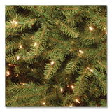 National Tree Company® Pre-Lit Dunhill Fir Tree, 66" x 66" x 108", 1,100 Clear Lights, Green Tree, Green Tree Stand (NTTDUH90LOS6) Each