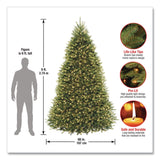 National Tree Company® Pre-Lit Dunhill Fir Tree, 66" x 66" x 108", 1,100 Clear Lights, Green Tree, Green Tree Stand (NTTDUH90LOS6) Each