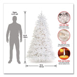 National Tree Company® Pre-Lit Dunhill Fir White Tree, 55" x 53" x 78", White Tree, White Tree Stand (NTTDUWH65LO) Each