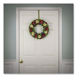 National Tree Company® Red and Cream Floral Wreath, 18" x 18" x 3.93", Red (NTTEG79B0027181) Each