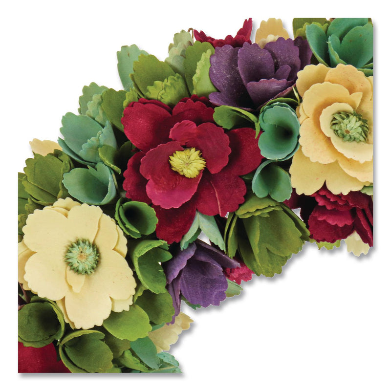 National Tree Company® Red and Cream Floral Wreath, 18" x 18" x 3.93", Red (NTTEG79B0027181) Each