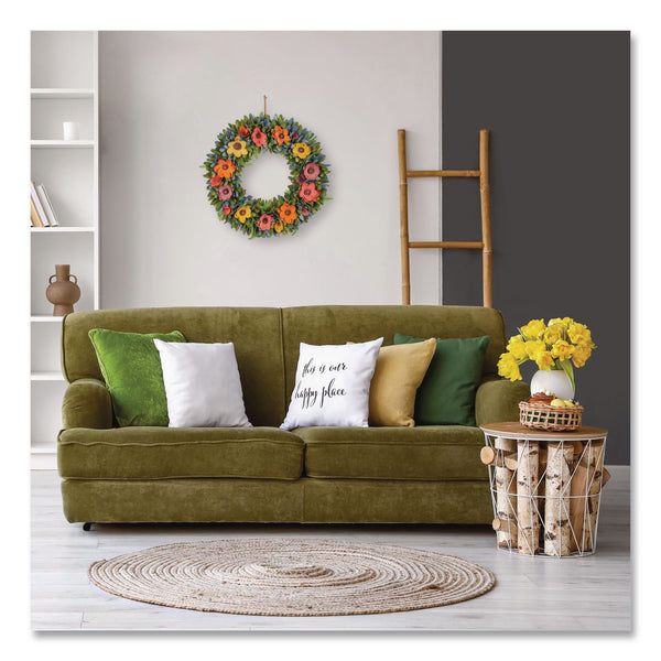 National Tree Company® Spring Wreath, 18.1" x 18.1" x 3.9", Assorted Colors (NTTEG7919B01231) Each