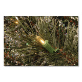 National Tree Company® Pre-Lit Glittery Bristle Pine Garland, AC Powered, Clear Incandescent Lights, 108" Long, Green (NTTGB33009A1) Each
