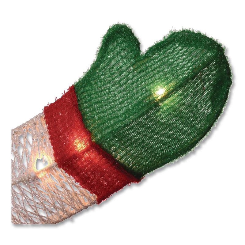 National Tree Company® Snowman Decoration, AC Powered, Cool White LED Lights, 13.5" x 27.5" x 48", White (NTTDF070114C) Each