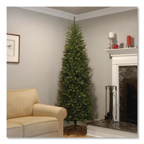 National Tree Company® Kingswood Fir Pencil Tree, 29" x 29" x 84", Green Tree, Green Tree Stand (NTTKW750070) Each