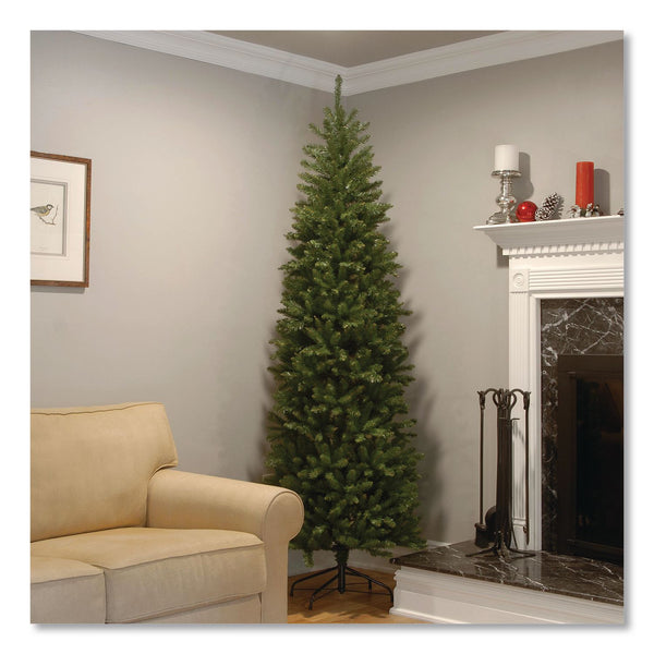 National Tree Company® Kingswood Fir Pencil Tree, 35" x 35" x 108", Green Tree, Green Tree Stand (NTTKW750090) Each