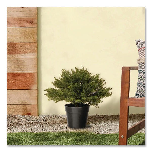 National Tree Company® Artificial Globe Juniper, 15" x 15" x 15", Green Plant, Green Pot (NTTLCB4151) Each