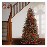 National Tree Company® Pre-Lit Natural Fraser Fir Slim Tree, 40" x 40" x 78", Green Tree, Green Tree Stand (NTTNAFFSLH165RL) Each