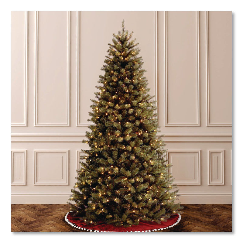 National Tree Company® Pre-Lit North Valley Spruce Tree, 39" x 39" x 72", Green Tree, Green Tree Stand (NTTNRV730060) Each