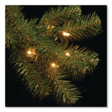 National Tree Company® Pre-Lit North Valley Spruce Pencil Slim Tree, 40" x 40" x 108", Green Tree, Green Tree Stand (NTTNRV735890) Each