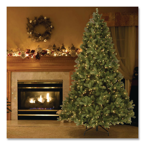 National Tree Company® Pre-Lit Downswept Douglas Fir Tree, 49" x 49" x 78", Green Tree, Green Tree Stand (NTTPEDD131265) Each