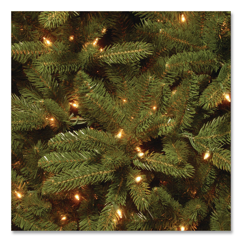 National Tree Company® Pre-Lit Grande Fir Medium Tree, 50" x 50" x 90", Green Tree, Green Tree Stand (NTTPEGF430775) Each