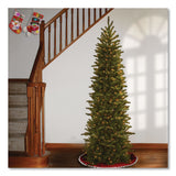 National Tree Company® Pre-Lit Grande Fir Pencil Slim Tree, 30" x 30" x 78", Green Tree, Green Tree Stand (NTTPEGF433465) Each
