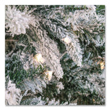 National Tree Company® Pre-Lit Snowy Mixed Pine Tree, 44" x 44" x 78", Green Tree, Green Tree Stand (NTTPEMX230265F) Each