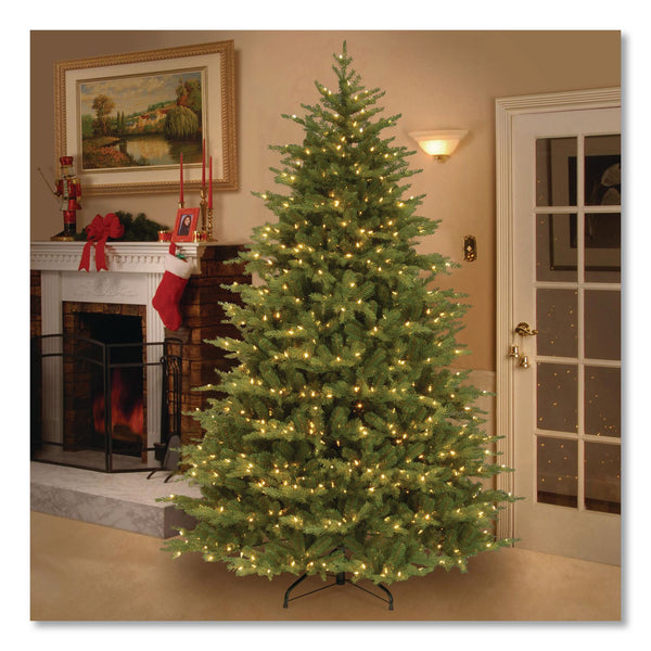 National Tree Company® Pre-Lit Nordic Spruce Medium Tree, 60" x 60" x 90", Green Tree, Green Tree Stand (NTTPENS130775) Each