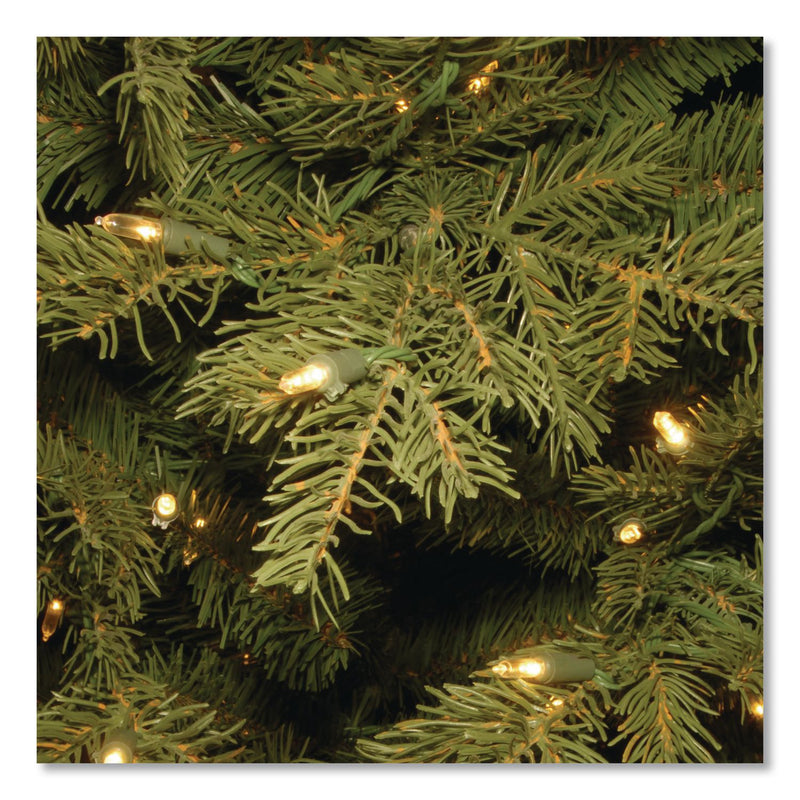 National Tree Company® Pre-Lit Nordic Spruce Medium Tree, 60" x 60" x 90", Green Tree, Green Tree Stand (NTTPENS130775) Each