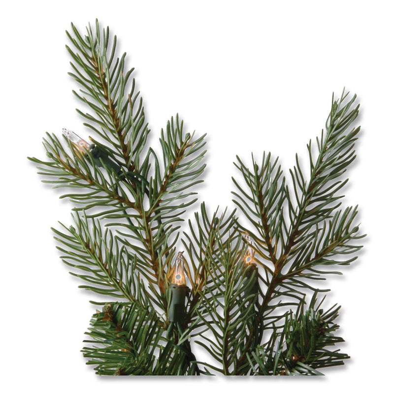 National Tree Company® Pre-Lit Nordic Spruce Medium Tree, 60" x 60" x 90", Green Tree, Green Tree Stand (NTTPENS130775) Each
